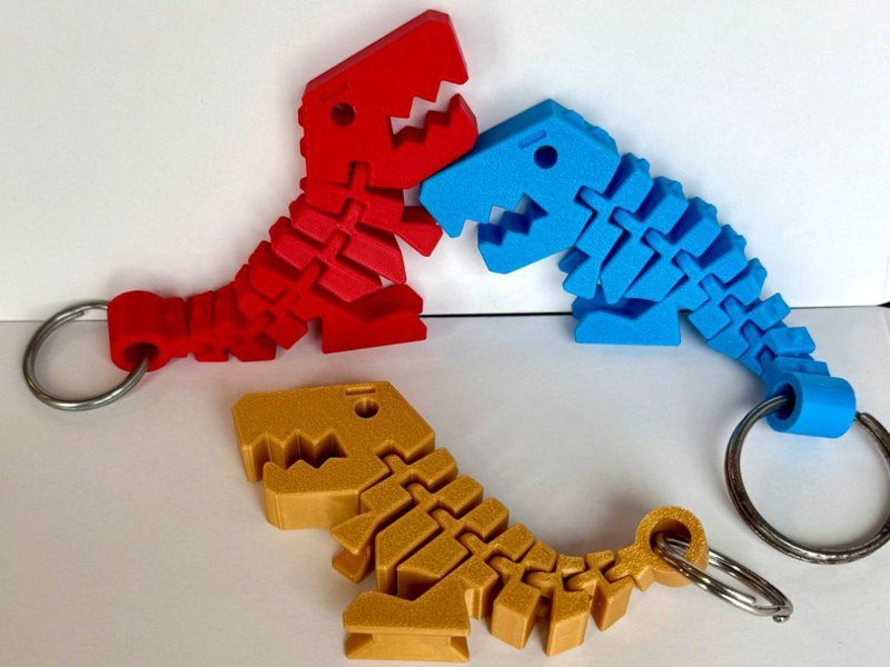 Esnek T-Rex Anahtarlık
