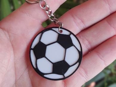 Kabartmalı Futbol Topu Anahtarlık