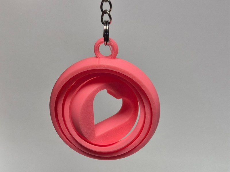 Kalp Jiroskop Fidget Anahtarlık