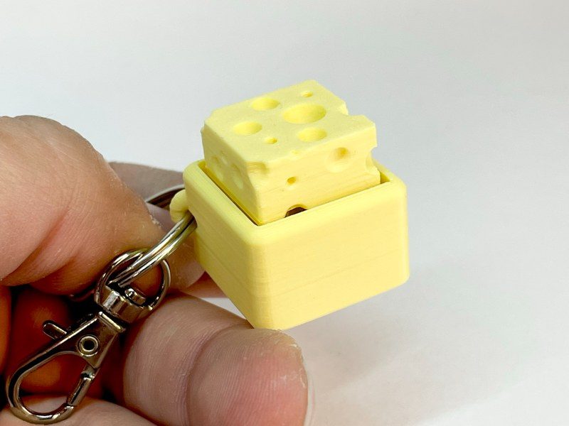 Peynir Tıklama Fidget Anahtarlık