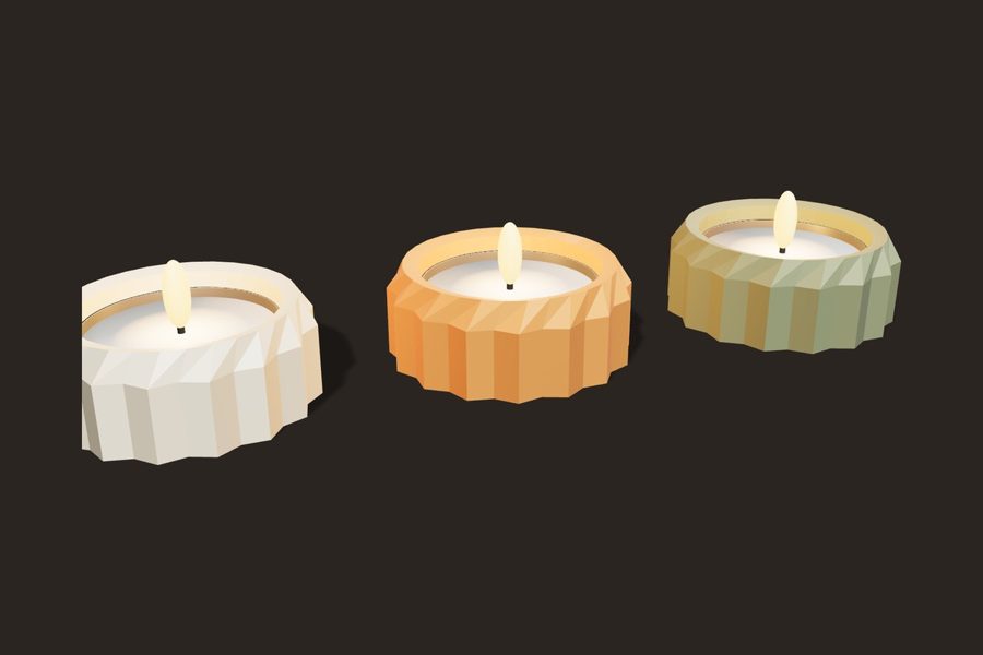 3'lü Tealight Mumluk Seti
